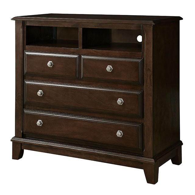 Litchville Brown Cherry Media Chest