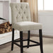 Izzy Beige/Antique Black Counter Ht. Chair, Ivory (2/CTN) image