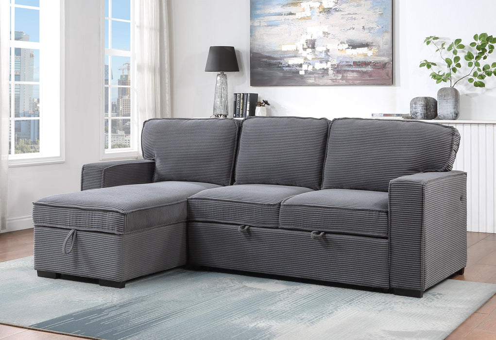 U0203 LIGHT GREY PULL OUT SOFA BED image