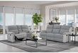 U6027 GREY/LIGHT GREY RECLINING SOFA/CONSOLE RECLINING LOVESEAT image