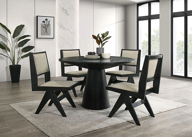 Tottenham 5 Pc Dining Table Set Black