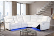 U6026 Blanche White Right Arm Facing Sectional