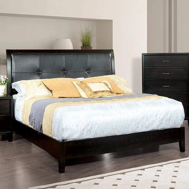 Enrico Full Queen Bed Brown, Black, & Cherry