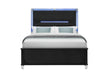 Lando Black Bed with Continuous LED