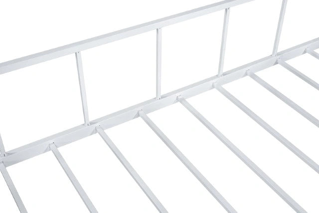Rhonda Twin Loft Bed White, Silver, & Black