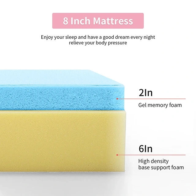 Artemisia 8" Memory Foam Mattress White