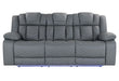 U7068 Grey 10 Pwr Rec Sofa/Pwr Con Rec Loveseat with LED