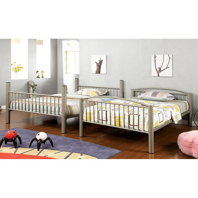 Lovia Metallic Gold Full/Full Bunk Bed