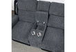 U5914 Grey/Black Reclining Sofa/Console Reclining Loveseat