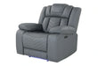 U7068 Grey 10 Power Recliner with LED