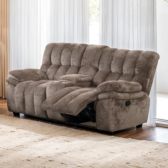 Hieronymus Manual Loveseat Brown