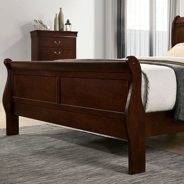 Louis Philippe Full, Twin, Full, & King Bed Black, Grey, Brown & White