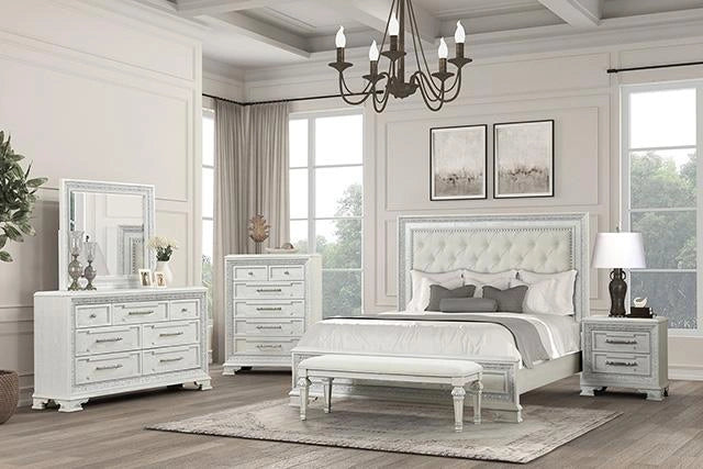 Stella Mia Bed White & White