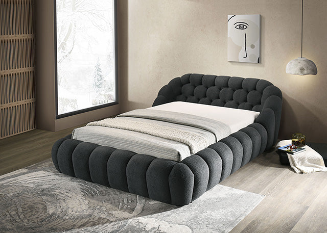 Newquay E.King & Queen Bed White, Grey, & Black