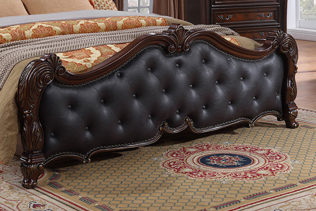 Ventresca E.King & Queen Bed White & Chrome