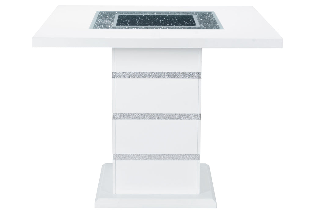 MONACO WHITE BAR TABLE + 8 MONACO BS-N
