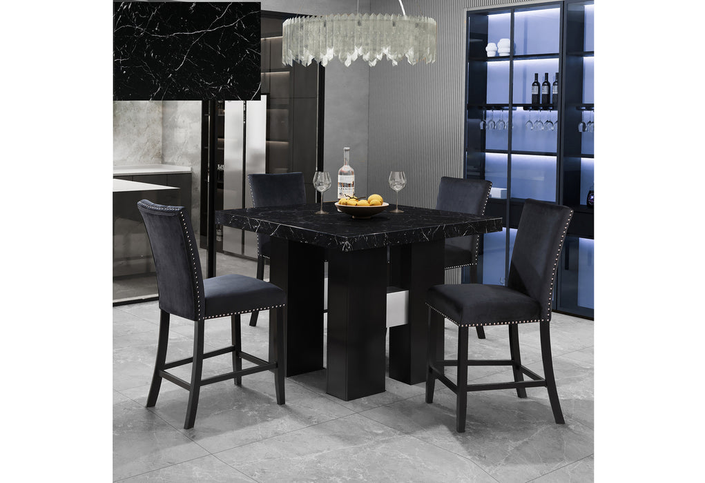 D04 BLACK BAR TABLE + 6 D04BS