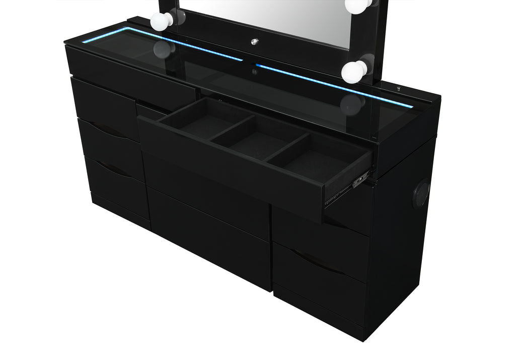 ELLA BLACK VANITY WITH SPEAKER