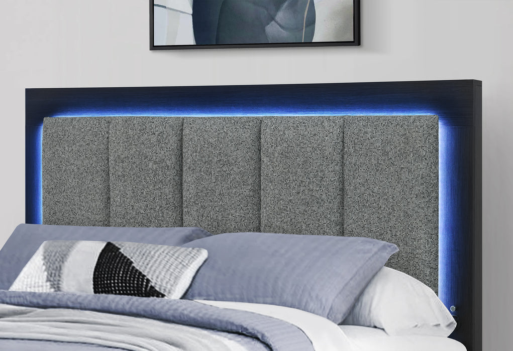 EMMA BLACK/GREY FULL BED GROUP
