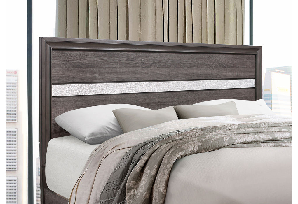 SEVILLE GREY QUEEN BED DRESSER MIRROR NIGHTSTAND