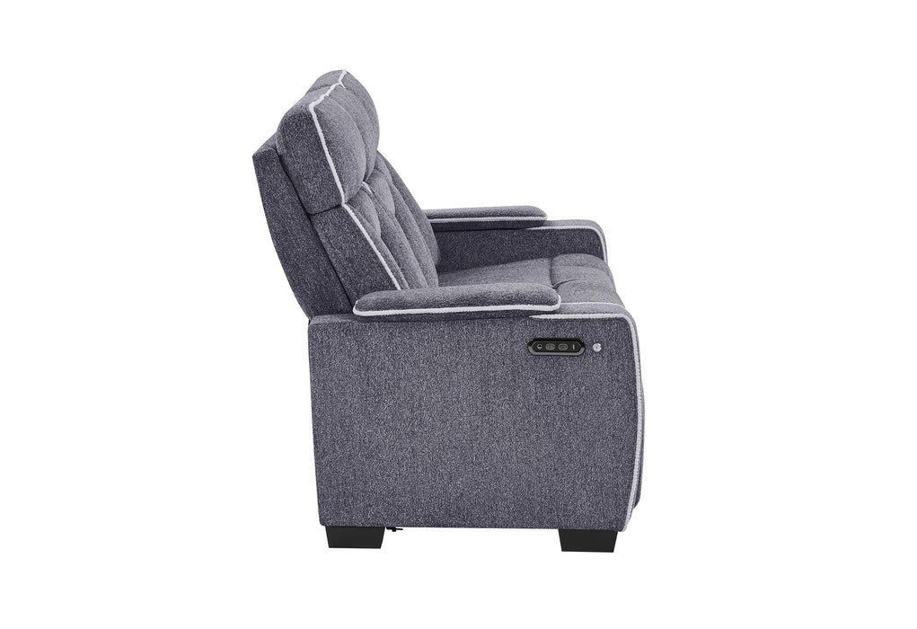 U1895 GREY P2 RECLINING SOFA WITH IS AND LED