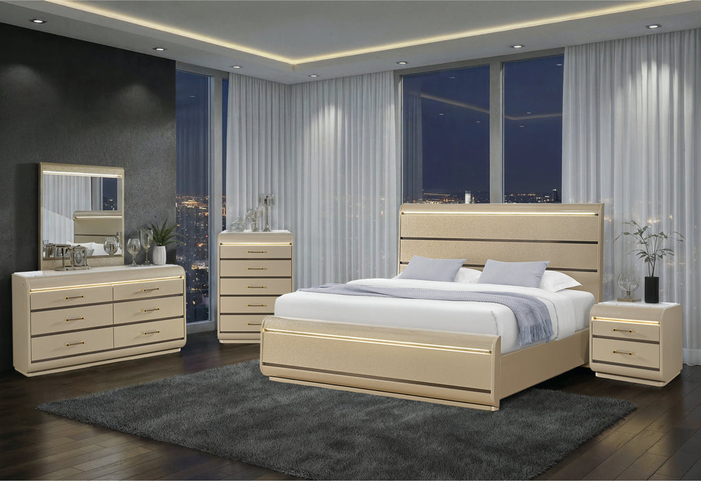 GENESIS GOLD DRESSER WITH LED