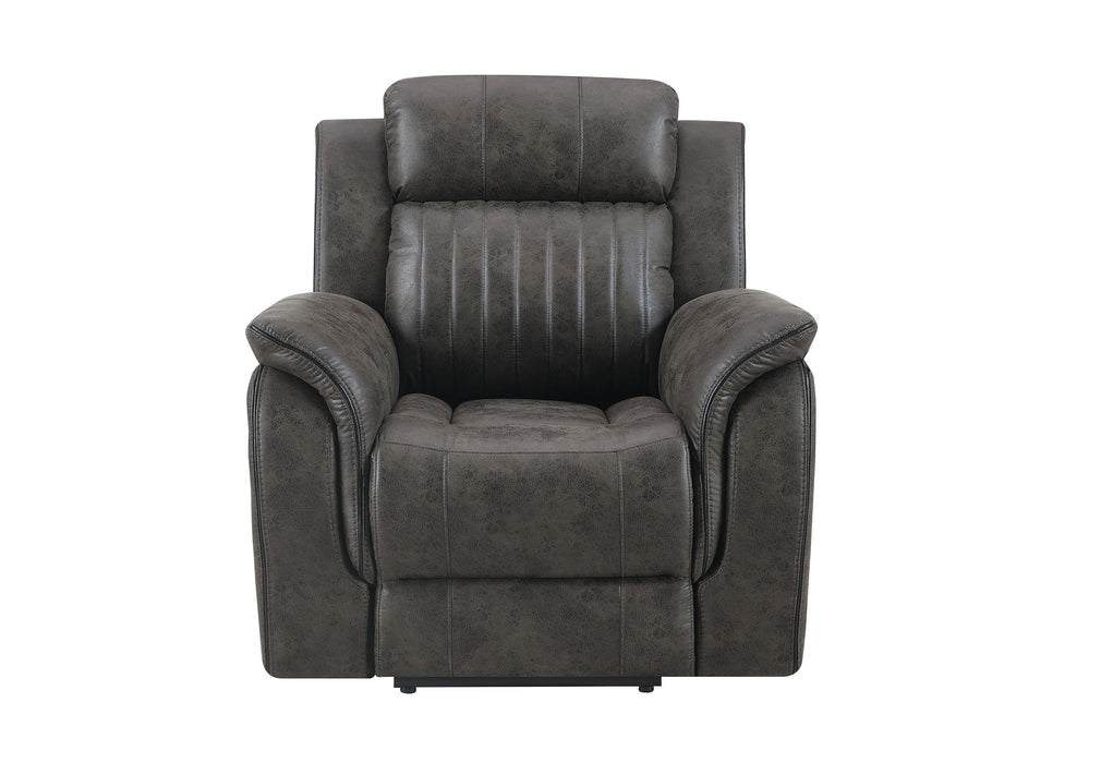 U8517 GREY RECLINING SOFA/CONSOLE RECLINING LOVESEAT/GLIDER RECLINER