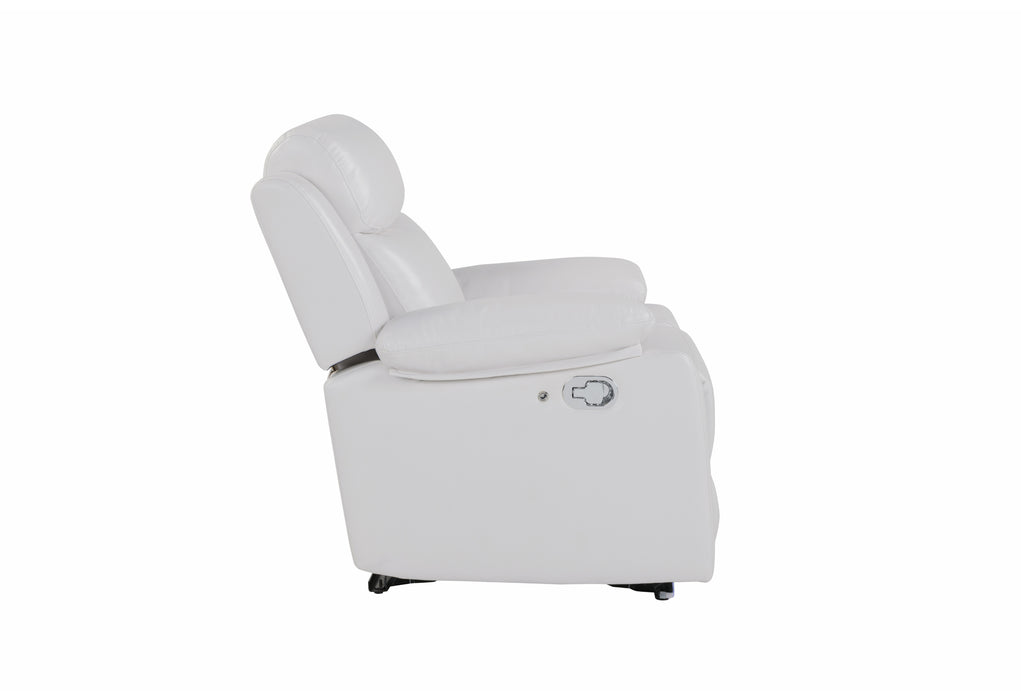 U6026 BLANCHE WHITE GLIDER RECLINER WITH LED