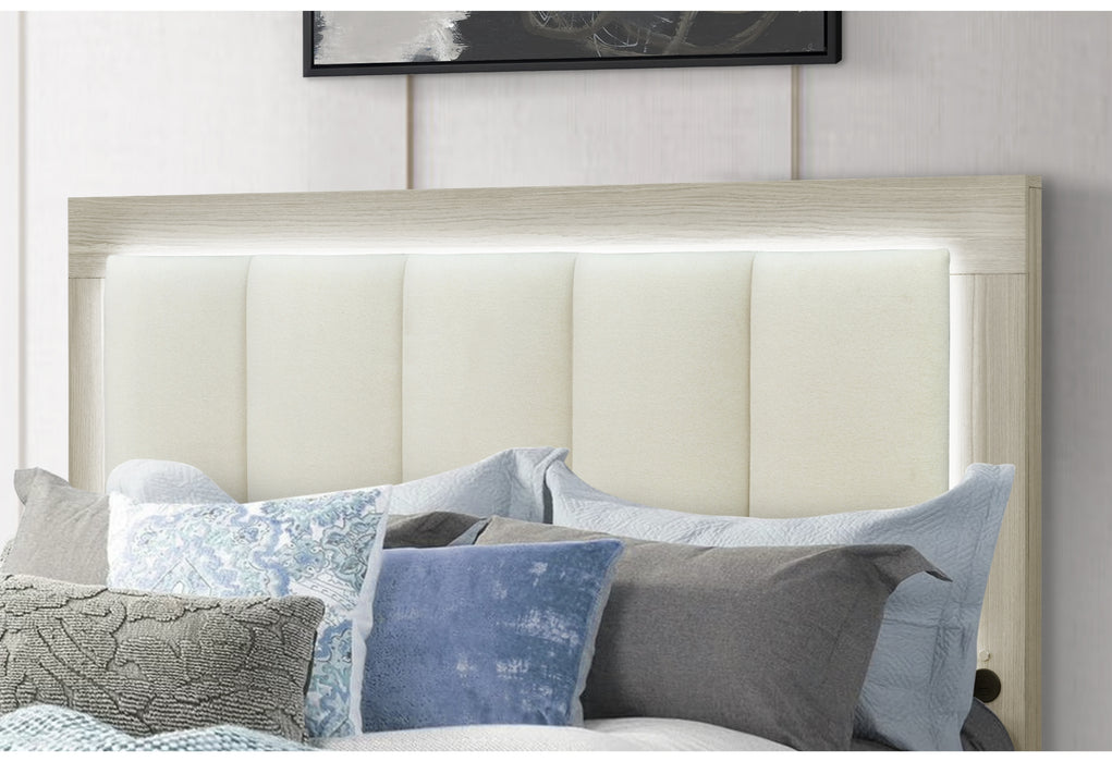 EMMA NATURAL/WHITE FULL BED GROUP