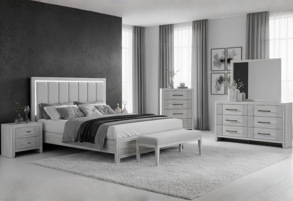 ELSIE GREY NIGHTSTAND