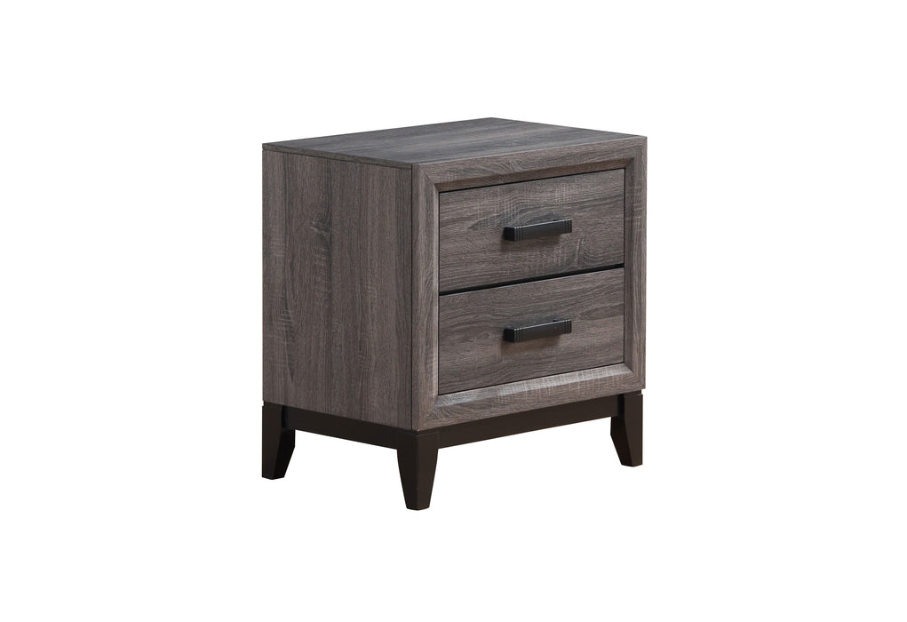 KATE FOIL GREY QUEEN BED, DRESSER, MIRROR, NIGHTSTAND