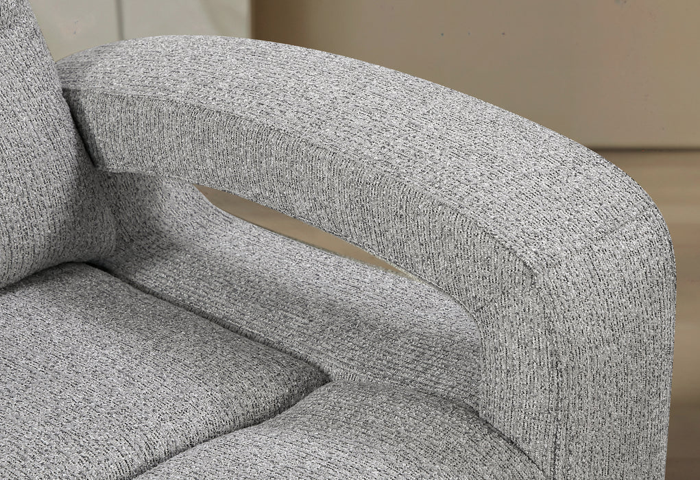U6611 GREY 15 POWER CONSOLE RECLINING LOVESEAT WITH LED