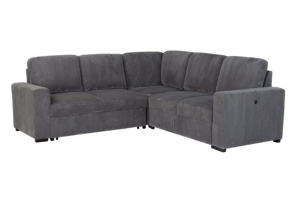 U2660 GREY SOFA BED SECTIONAL W/O CHAISE AND W/O PULLOUT