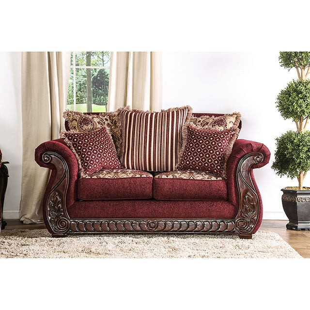 TABITHA Wine Love Seat, Wine