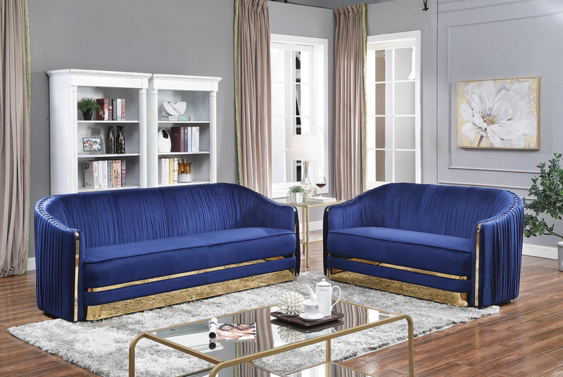 Velvet Sofa and Loveseat