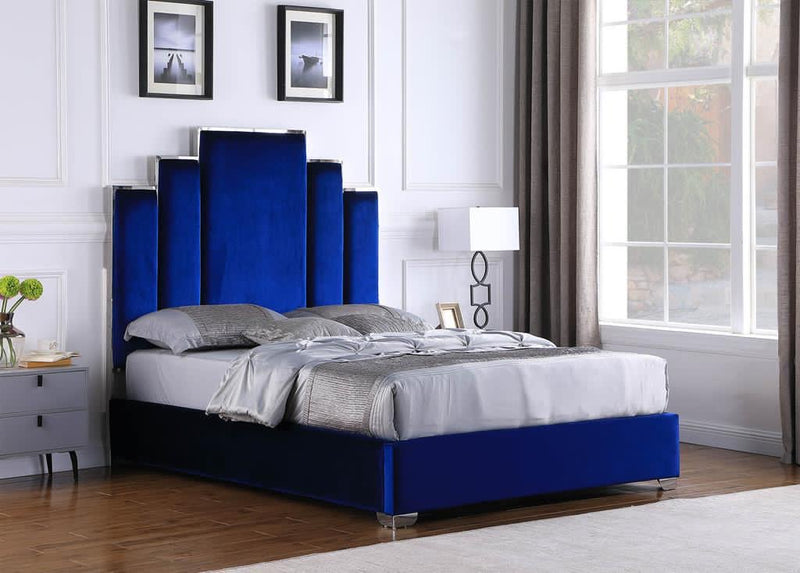 Velvet Queen Size Bed