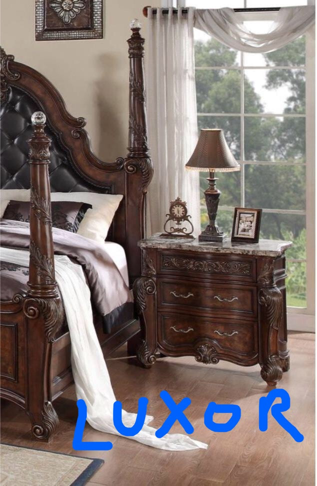 Cherry Marble Top Nightstand