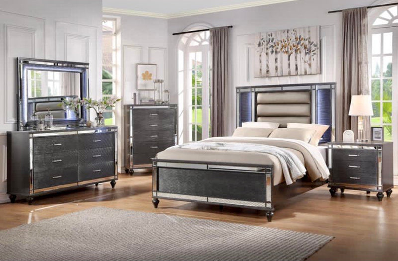 Glam Queen Size Bedroom