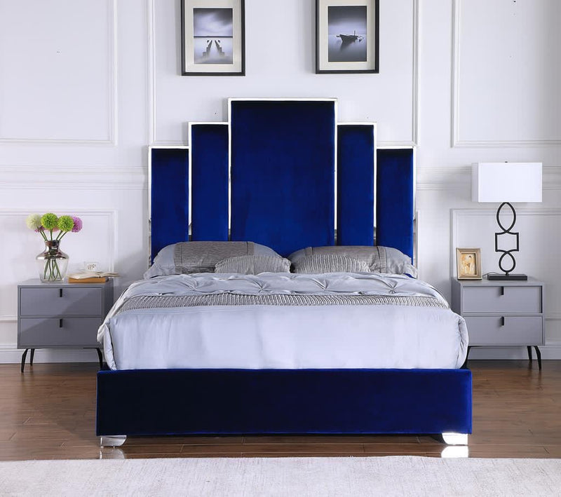 Velvet Queen Size Bed