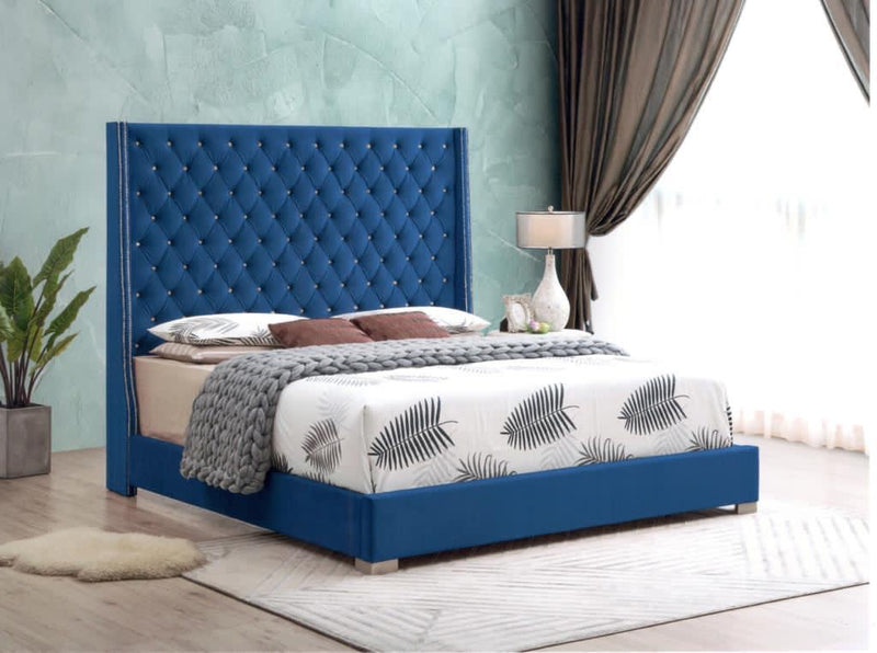 Velvet Queen Size Bed