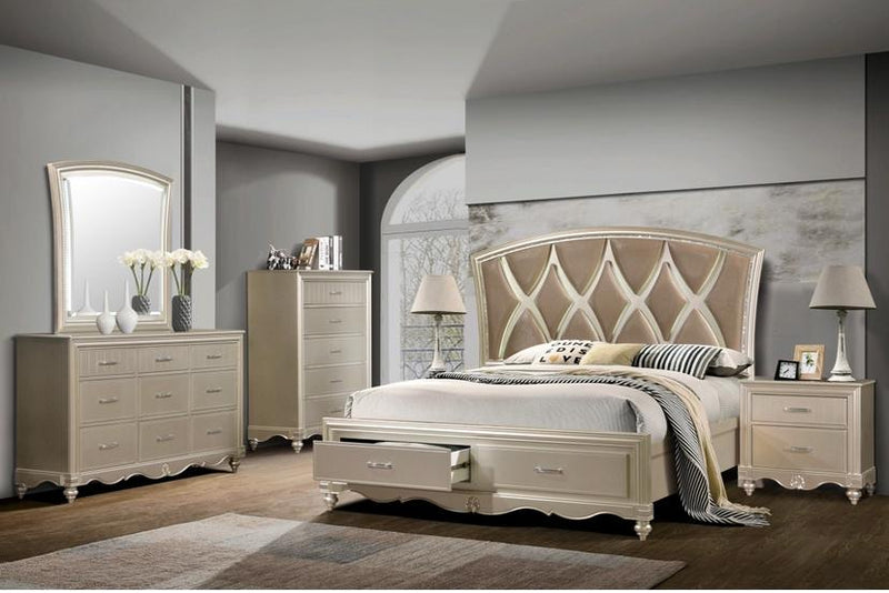 Glam Queen Size Bedroom