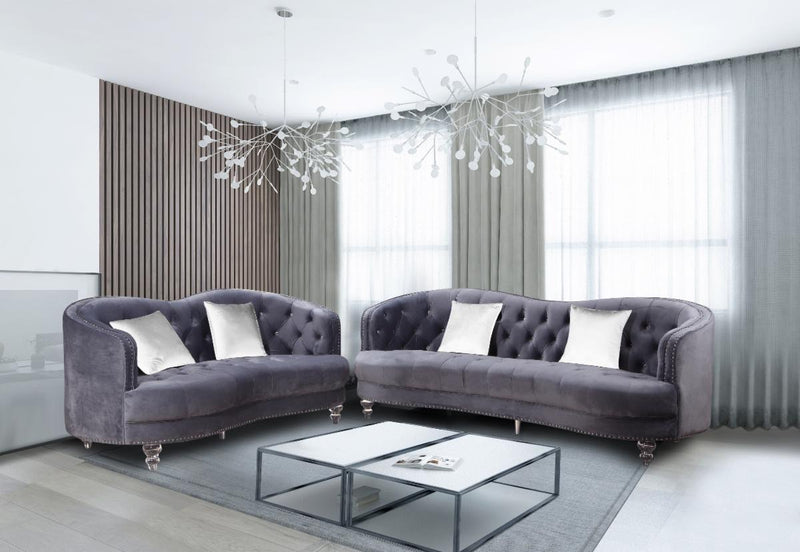 Velvet Sofa and Loveseat