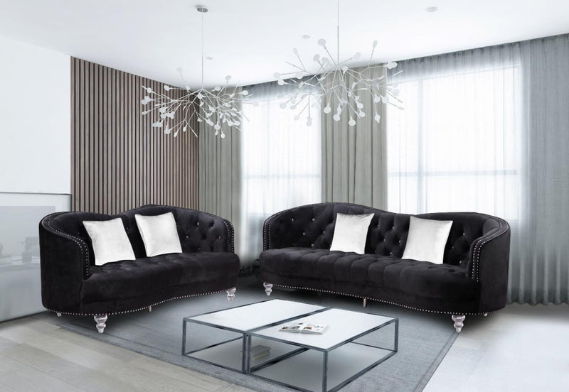 Velvet Sofa and Loveseat