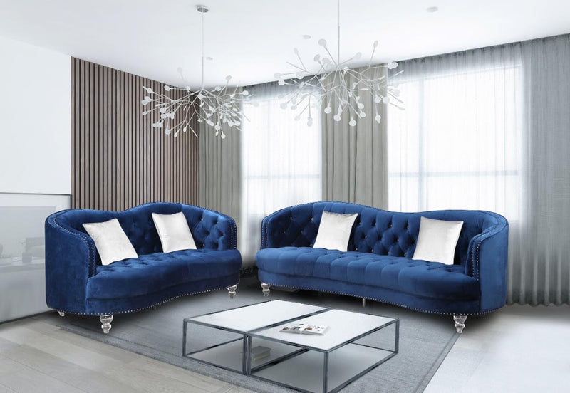 Velvet Sofa and Loveseat