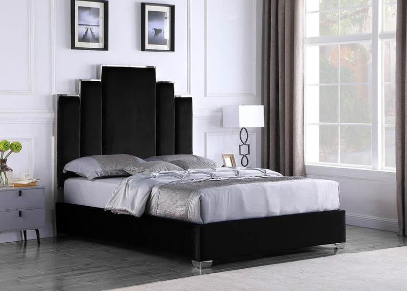Velvet Queen Size Bed